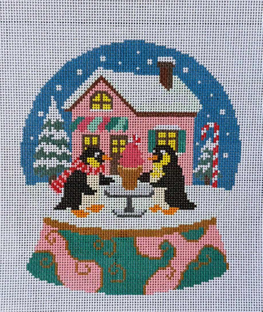 Cocoa for Two Penguin Snow Globe