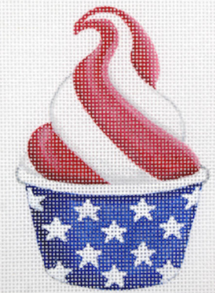 Patriotic Soft Serve Swirl in Starry Cup