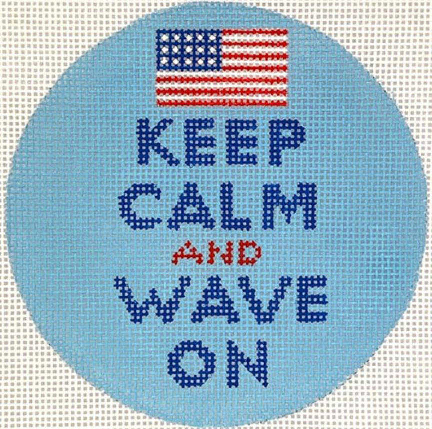 Keep Calm & Wave On USA Flag