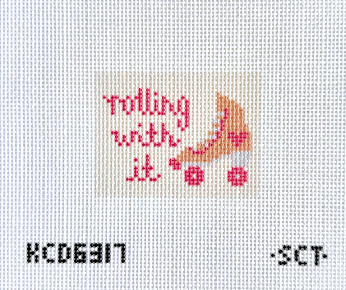 Rolling with It Bag Tag Printed Canvas