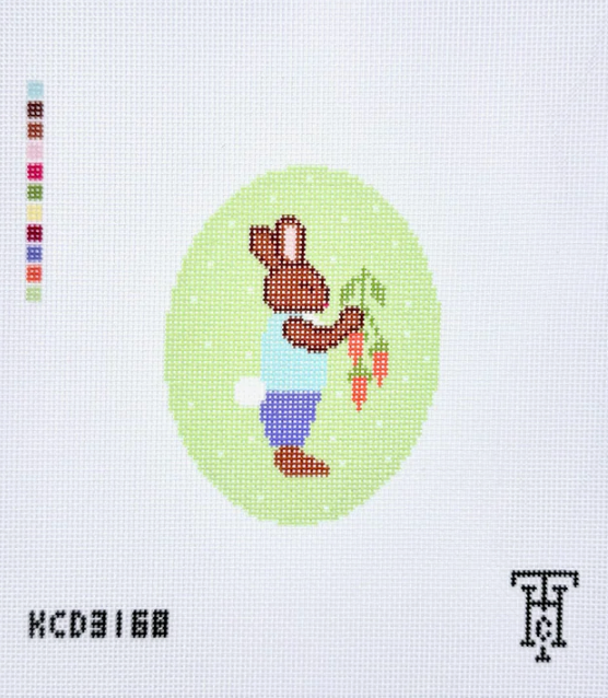 Boy Bunny Easter Egg Printed Canvas