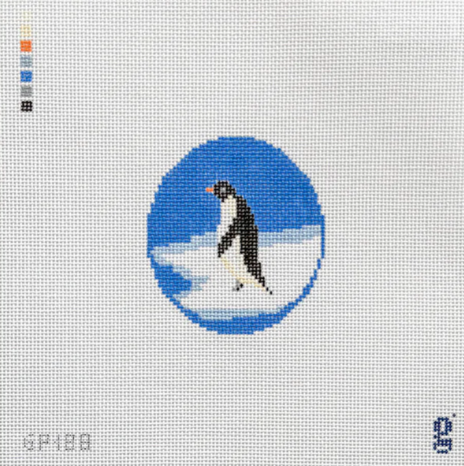 Penguin Oval Canvas