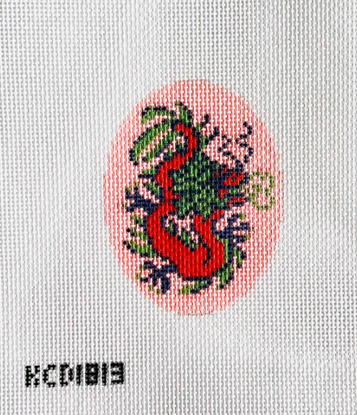 Red Dragon Oval Ornament