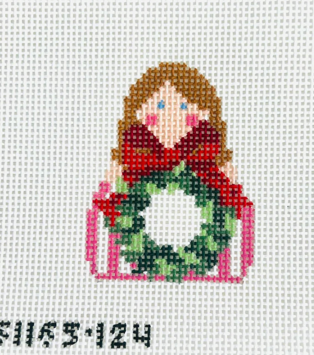 SCT Designs Wreath with Red Bow Angel