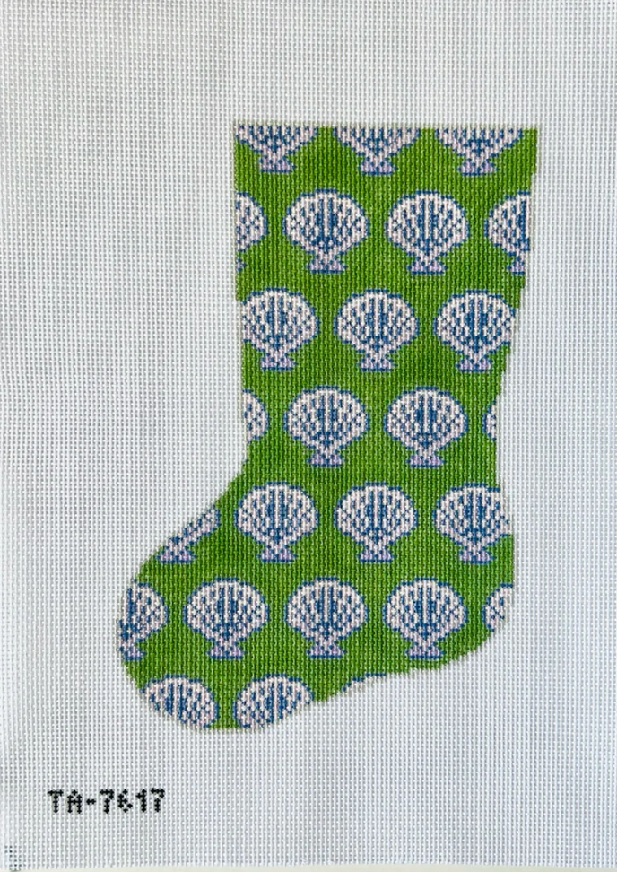 Scallops and Lavender Midsize Stocking Canvas