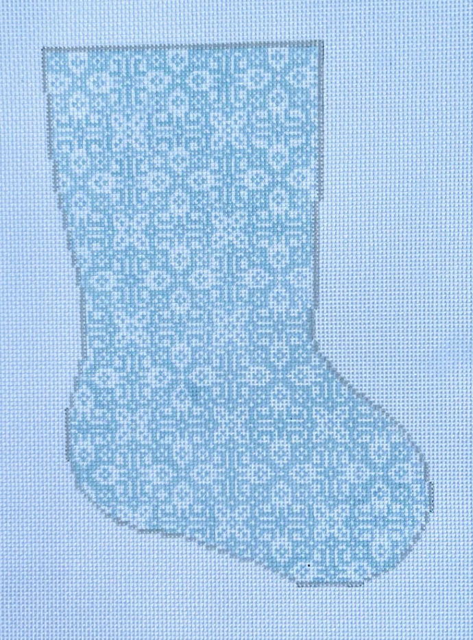 Southwestern Midsize Stocking (Light Blue)