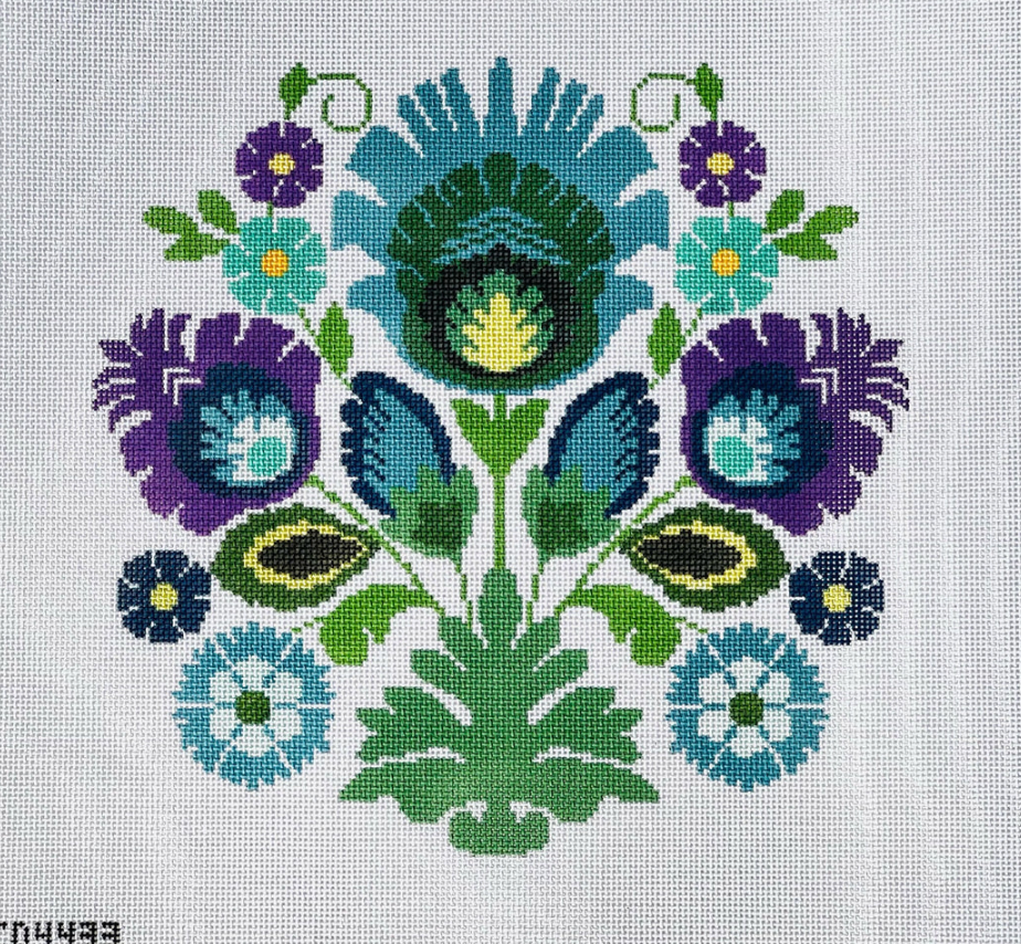 Polish Folk Design - Blue Flower