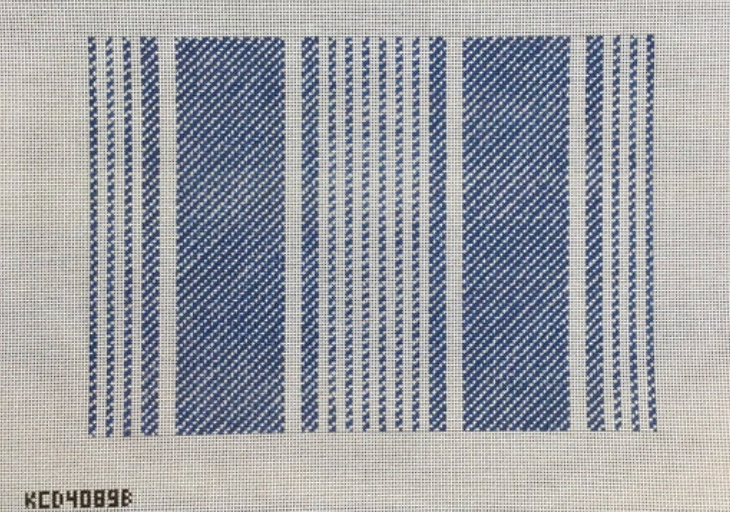 Ticking Pillow Canvas - Blue