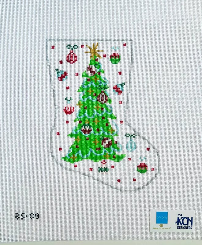 Rockin' Around the Christmas Tree Ornament Sized Bauble Stocking Canvas