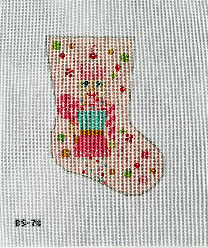 Sugar Sweet Pink Nutcracker Ornament Sized Stocking