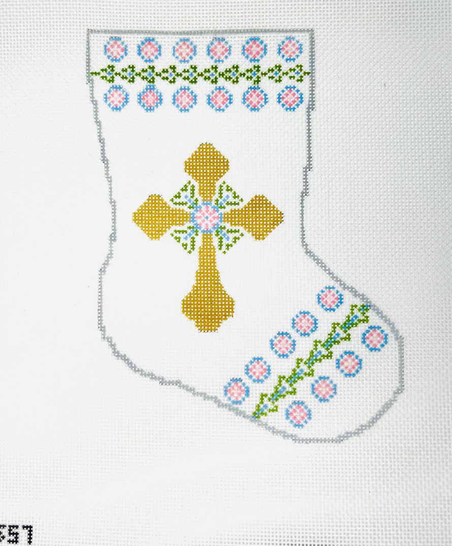 Immanuel Cross Ornament Sized Bauble Stocking