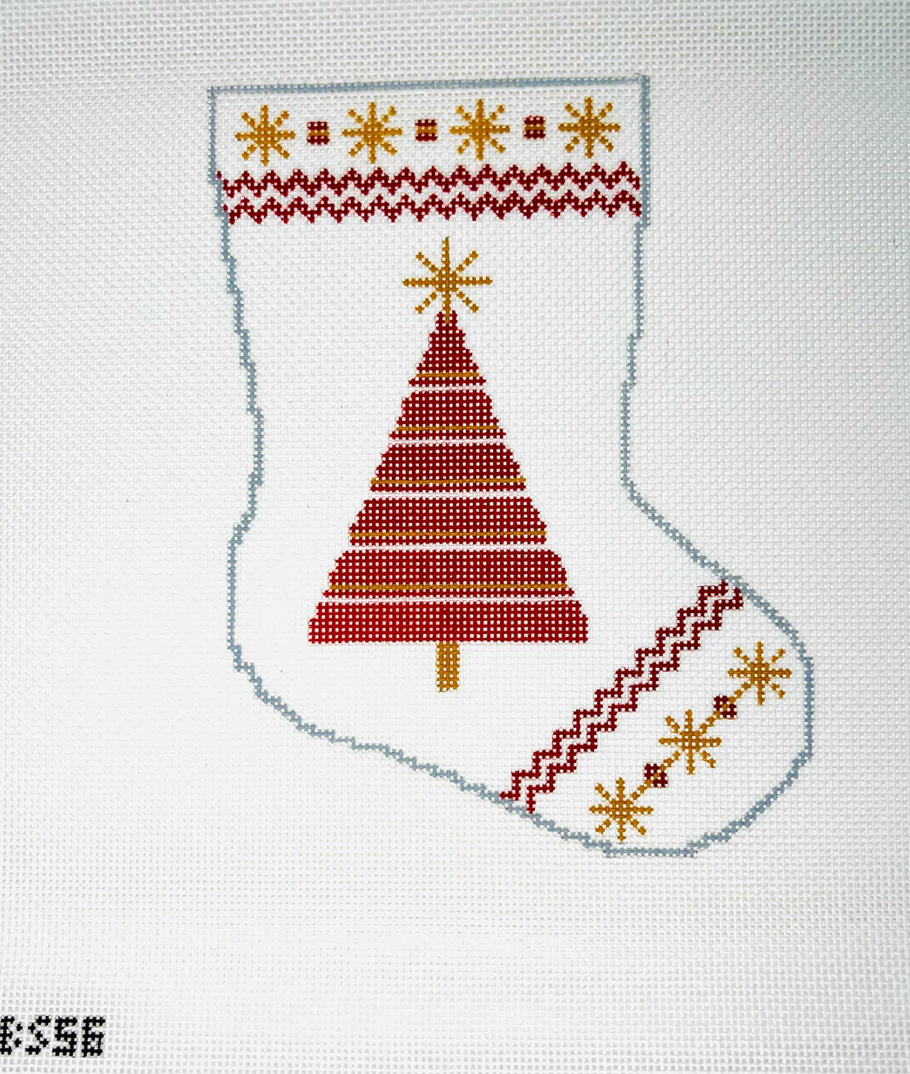 Brightly Shining Tree Ornament Sized Stocking
