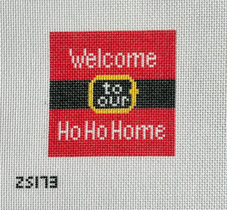 Welcome Ho Ho HO Square Printed Canvas