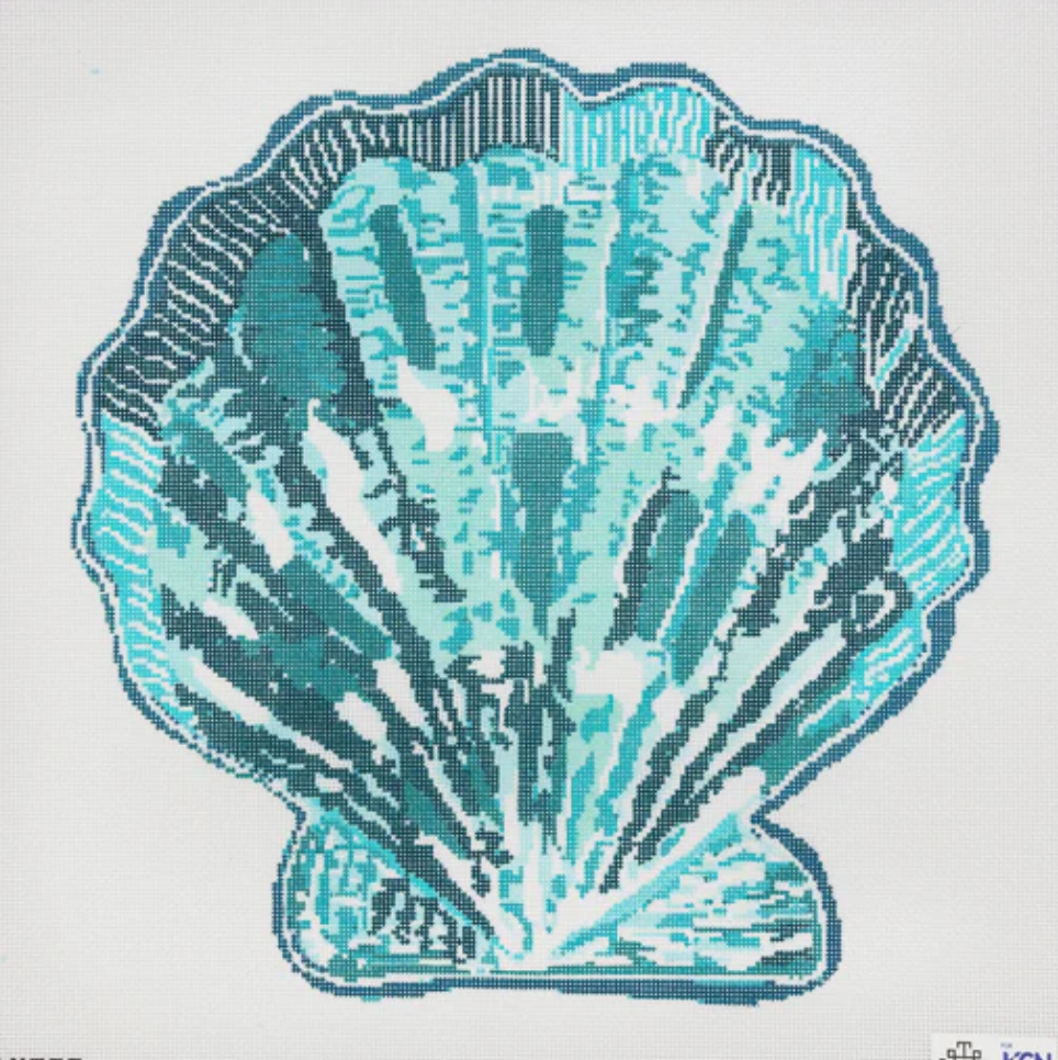 Scallop Canvas Turquoise