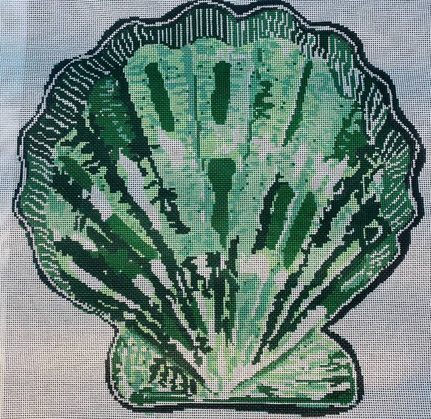 Scallop Canvas Green