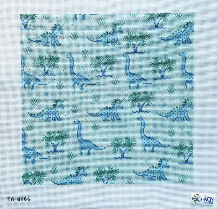 Dinosaur Large Square Canvas (Blue)