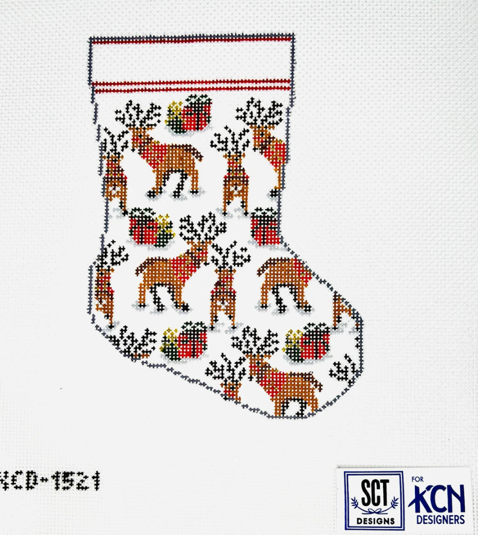 Reindeer Mini Sock Canvas