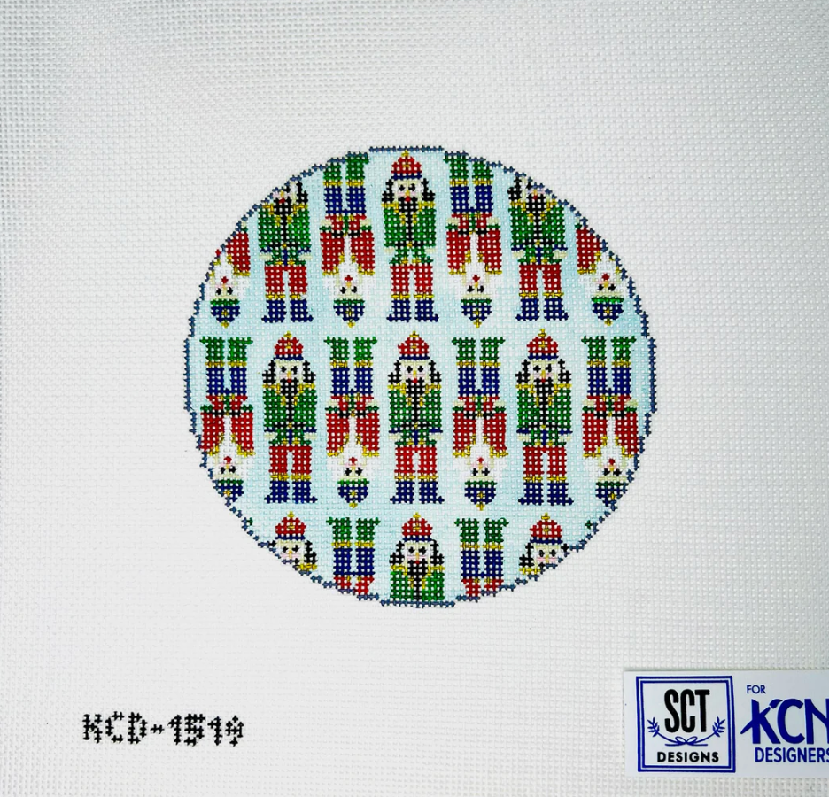 Mini Nutcrackers on Blue Round