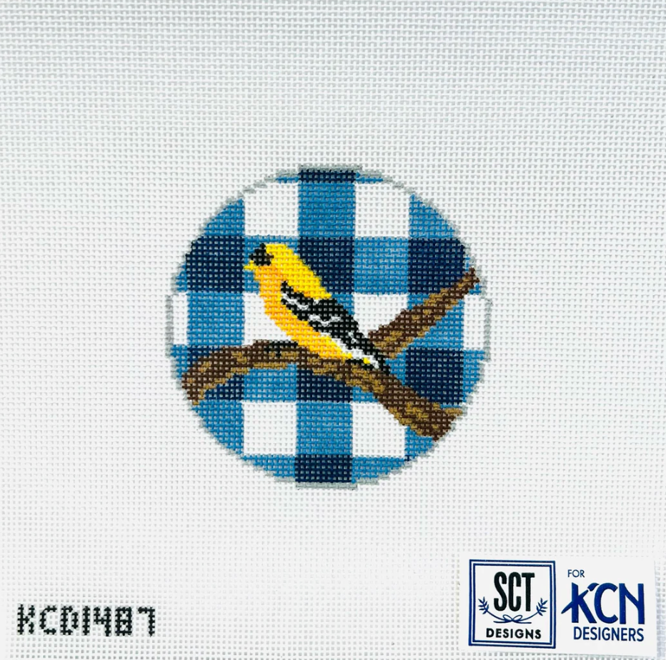 Gingham Round Goldfinch