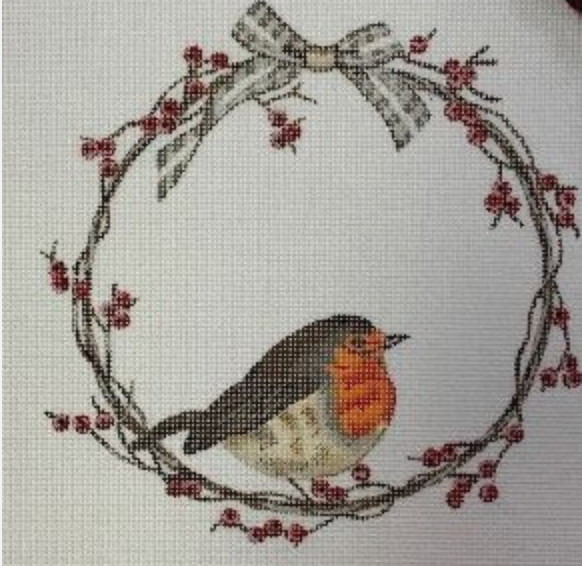 Misc: Bird on Berry Wreath