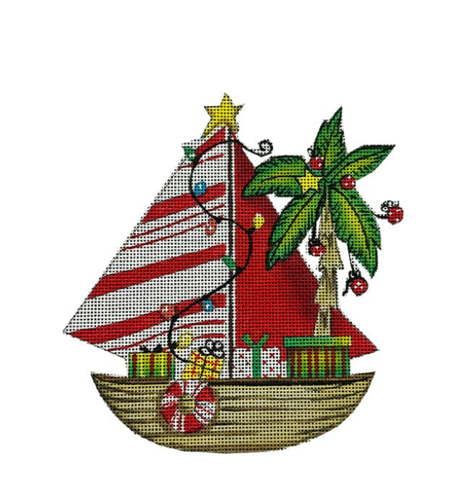 Beach & Sea: Candy Stripe Sailboat