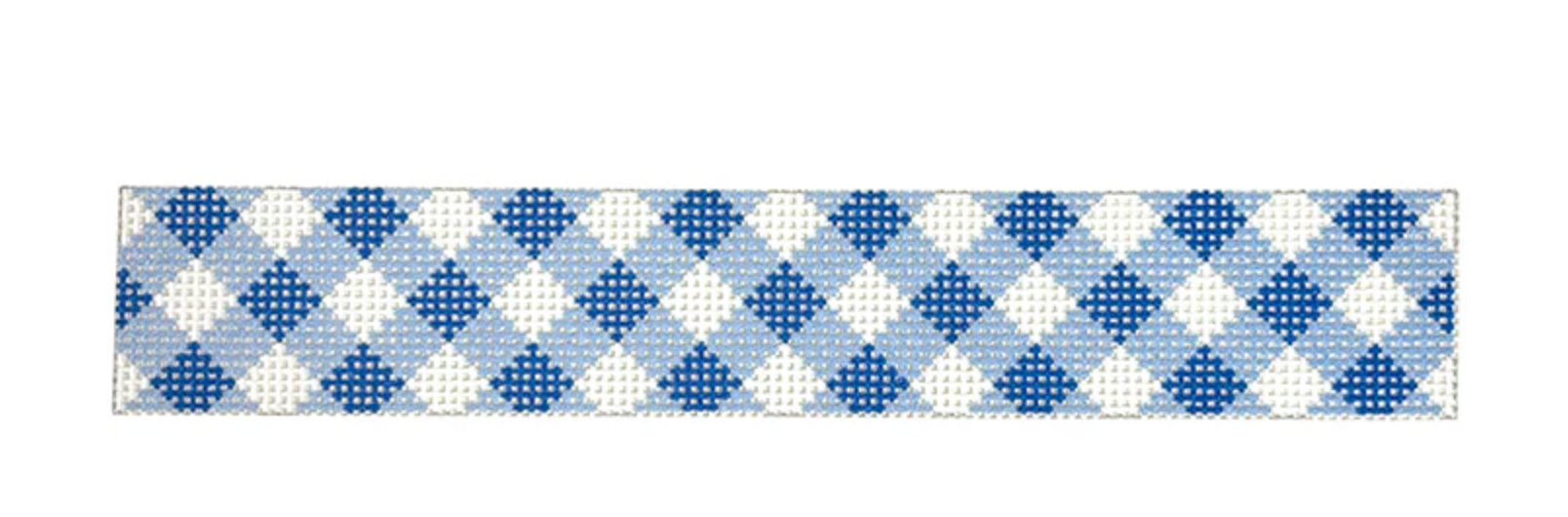 Blue Gingham Key Fob