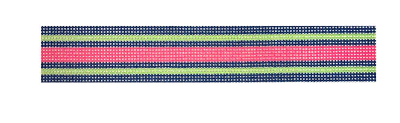 Navy With Pink Stripe Key Fob
