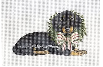 Dog: Holiday Dachshund ornament