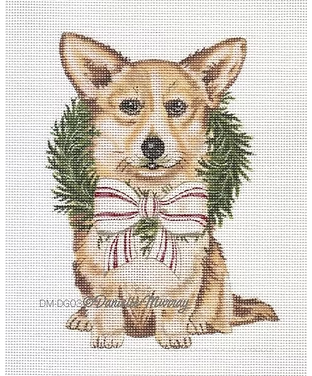 Dog: Holiday Corgi ornament