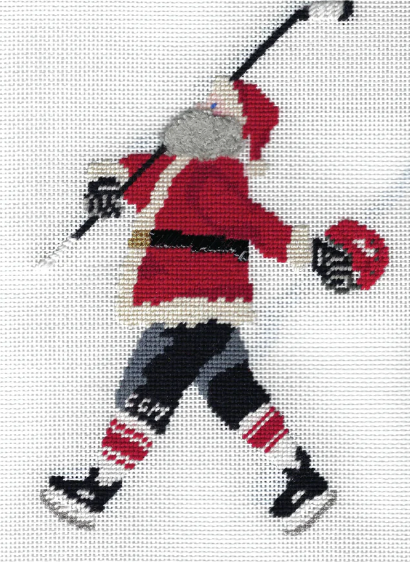 Santa Hockey Player