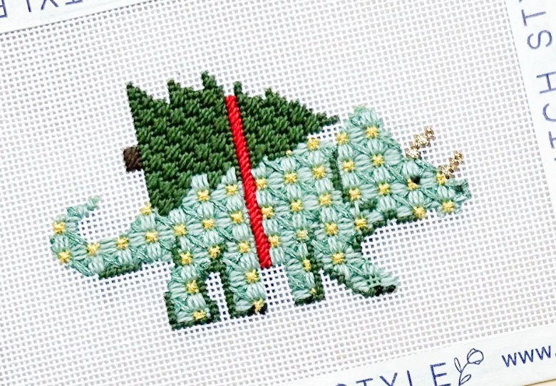 Christmas Triceratops with Stitch Guide