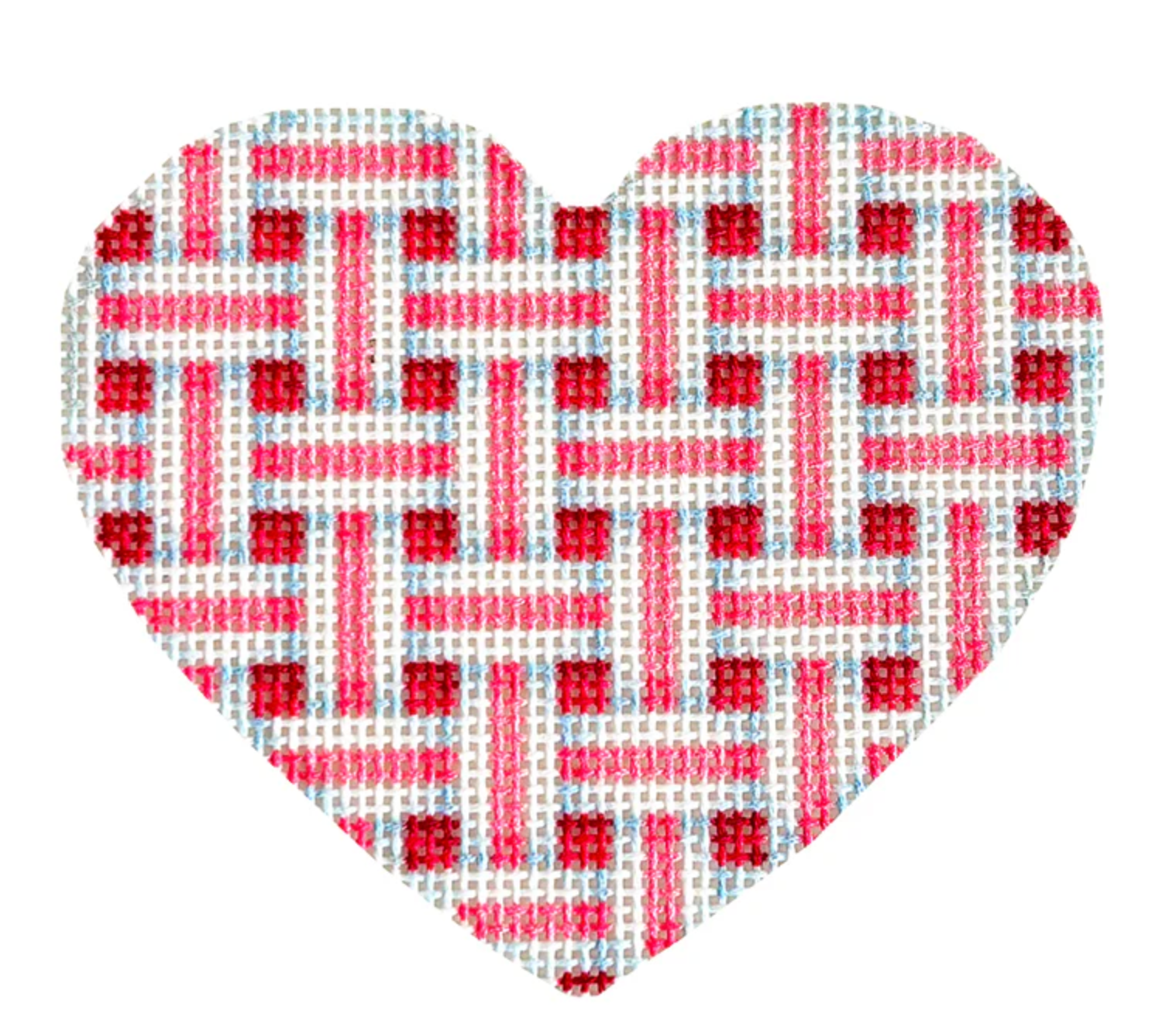 Woven Ribbon Medium Heart/Rose