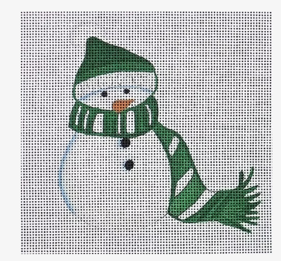Snowman Green Scarf