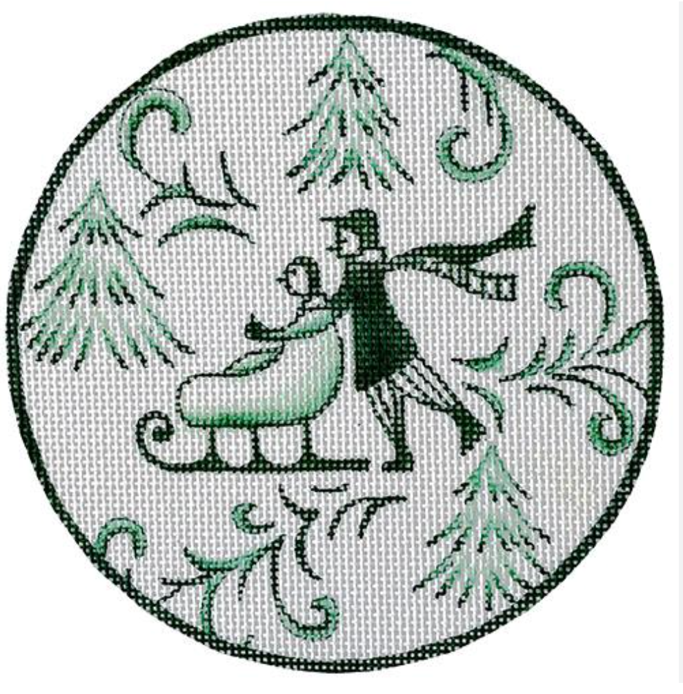 Toile Couple Green Sled