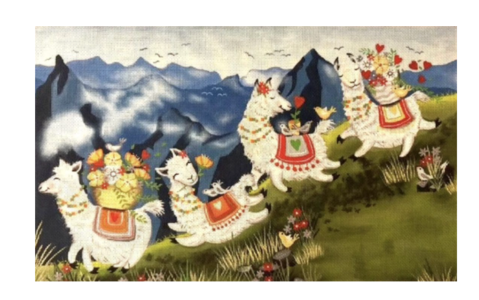 Frolicking Llamas