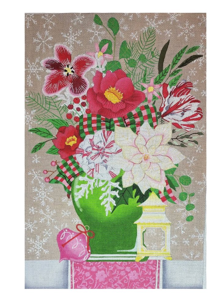 Christmas Floral Vase