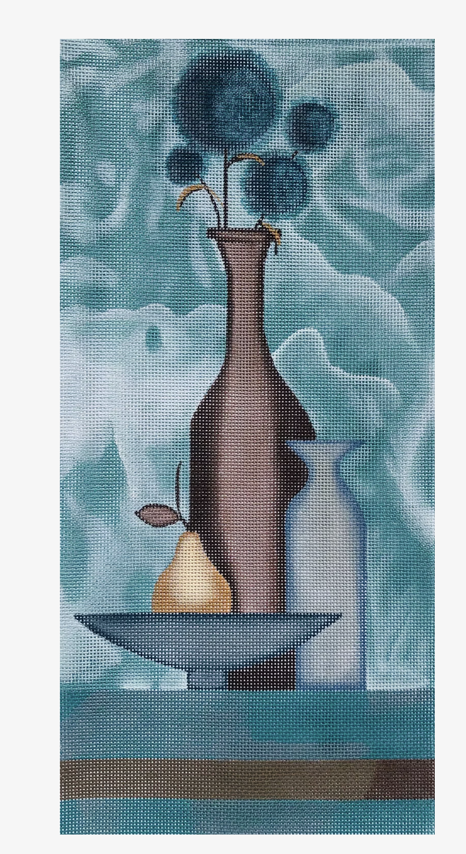 Blue Floral Yellow Pear