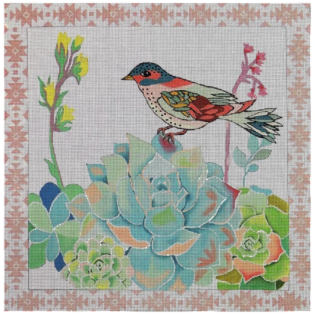 Succulent with Bird