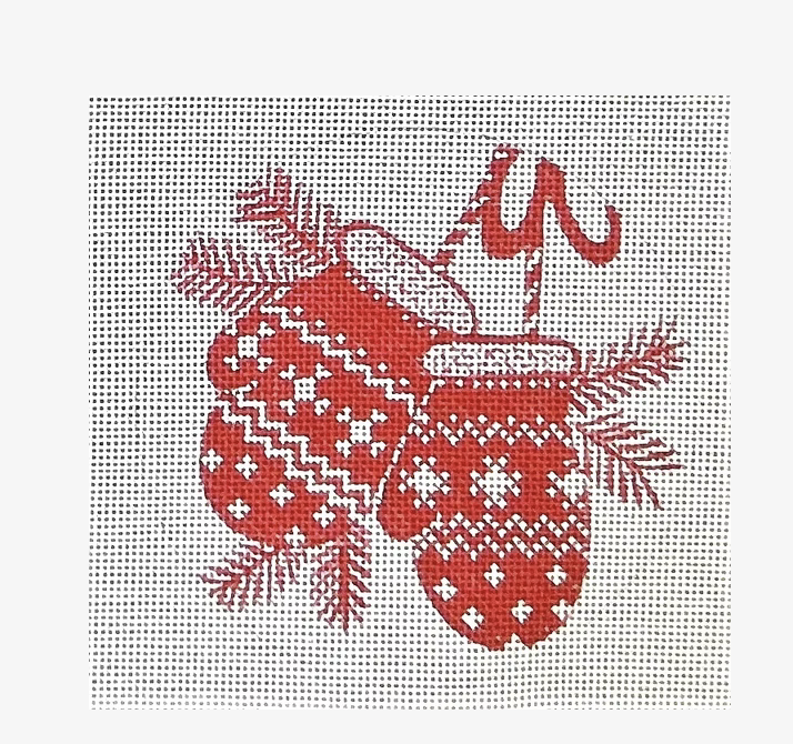 Mittens Ornament Red