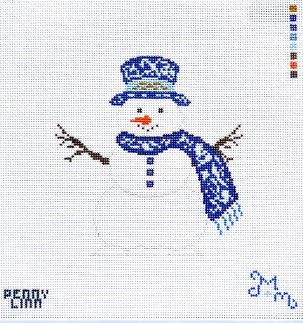 Chinoiserie Snowman - Blue