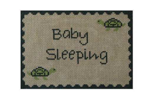 Turtle Baby Sleeping Sign