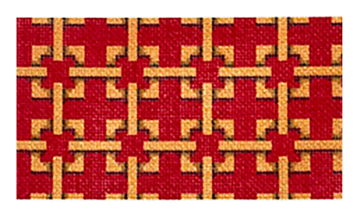 Red/Camel Interlocking Squares Insert (Printed)