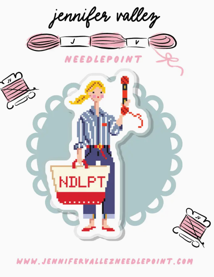 Needlepoint Girl Needleminder - Blonde