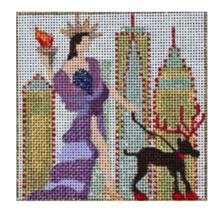 NYC Liberty With Reindeer