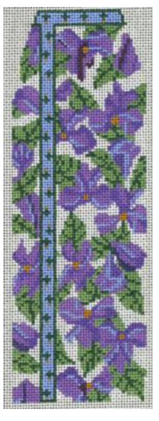 Violets Study in Ivory Needle Case