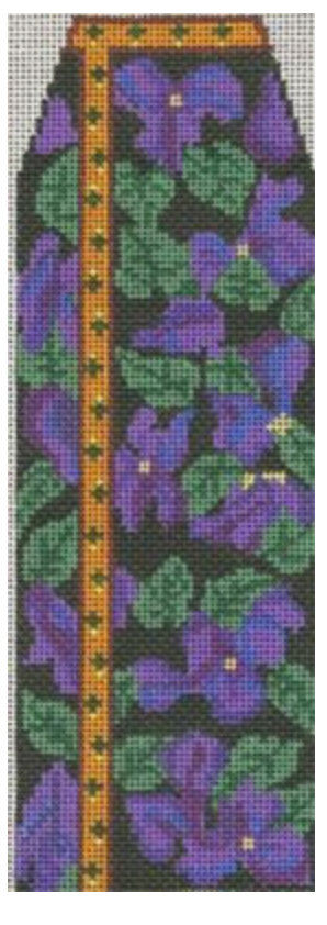 Violets Needle Case - Black