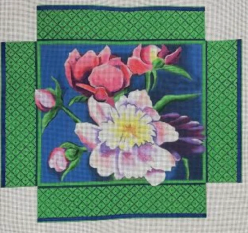 Purple Peonies Pillow