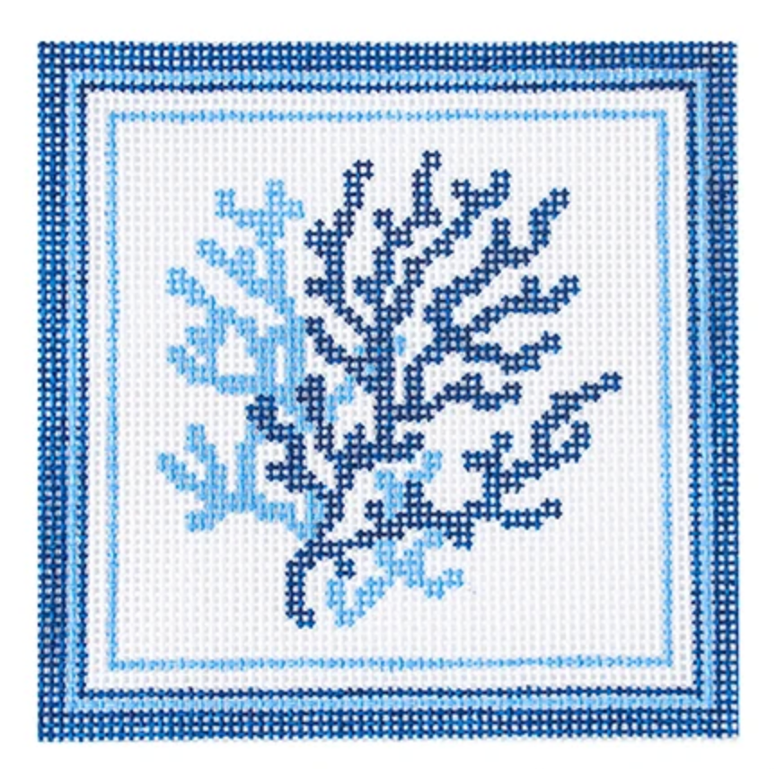 Nautical Coaster - Coral in Blue