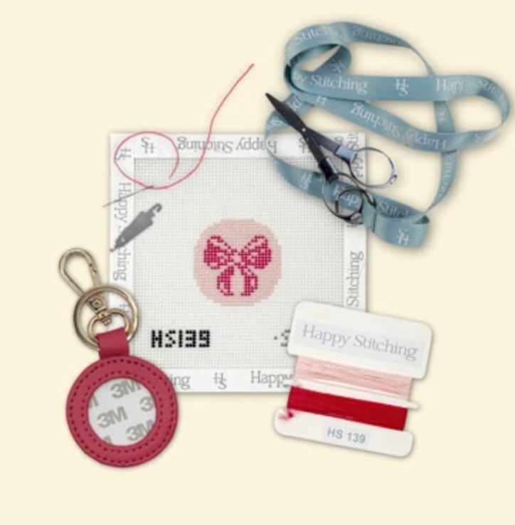 Pretty In Pink Key Fob Needlepoint Kit