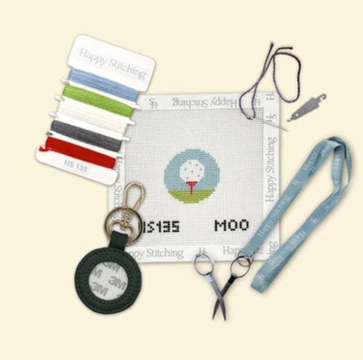Tee Time Key Fob Needlepoint Kit